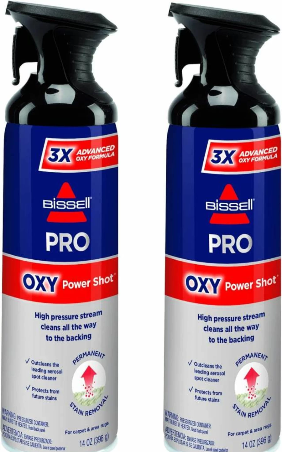 Bissell 95C9L PowerShot Oxy Professional Carpet Cleaner, Spot and Stain Remover, 14 Ounce (2-Pack)