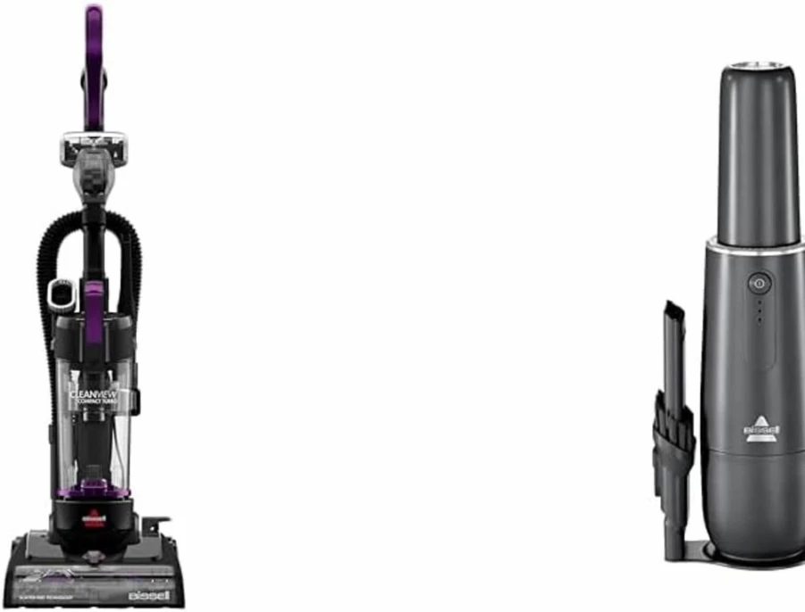 Bissell Cleanview Compact Turbo Upright Vacuum Cleaner with Quick Release Wand - Lightweight, Powerful Suction for Apartments & Dorm Rooms, Model 3437F