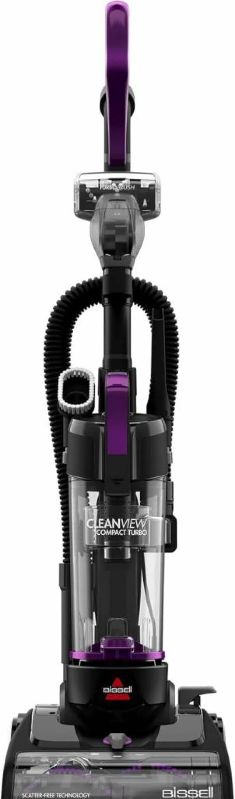 Bissell Cleanview Compact Turbo Upright Vacuum Cleaner with Quick Release Wand - Lightweight, Powerful Suction for Apartments & Dorm Rooms, Model 3437F