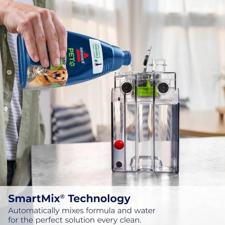 Bissell Little Green Max Pet Portable Carpet Cleaner for Stains and Pet Hair, Upholstery & Auto Detailing with Self-Cleaning Tool (Model 3860)
