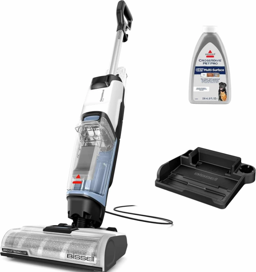 Bissell Crosswave Edge 4111A Multi-Surface Hard Floor Cleaner Wet Dry Vacuum with Zero-Gap Edge Technology for Seamless Cleaning